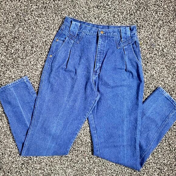 Vintage 80s Wrangler High Rise Bareback Jeans, size 15/16 - Picture 1 of 9